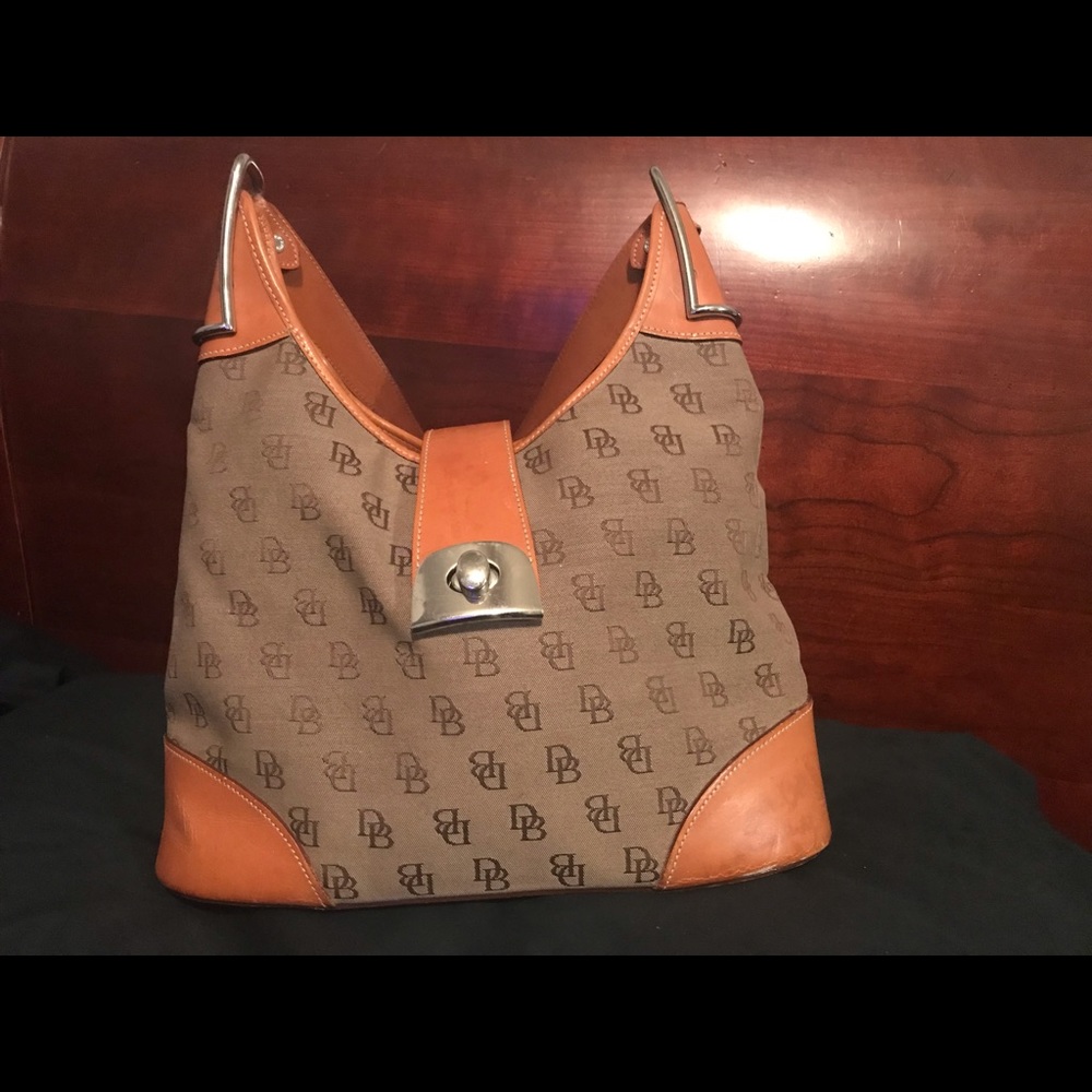 Authentic Dooney & Bourke Monogram Hobo HandBag